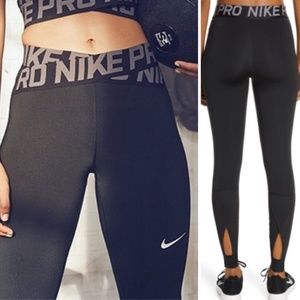 NIKE PRO Intertwist 7/8 Leggings - BLACK - SIZE L